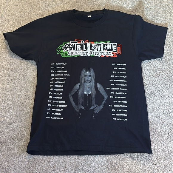 Vintage Avril Lavigne Band Shirt Greatest Hits Tour Tee Medium Rock Tee - Picture 13 of 15